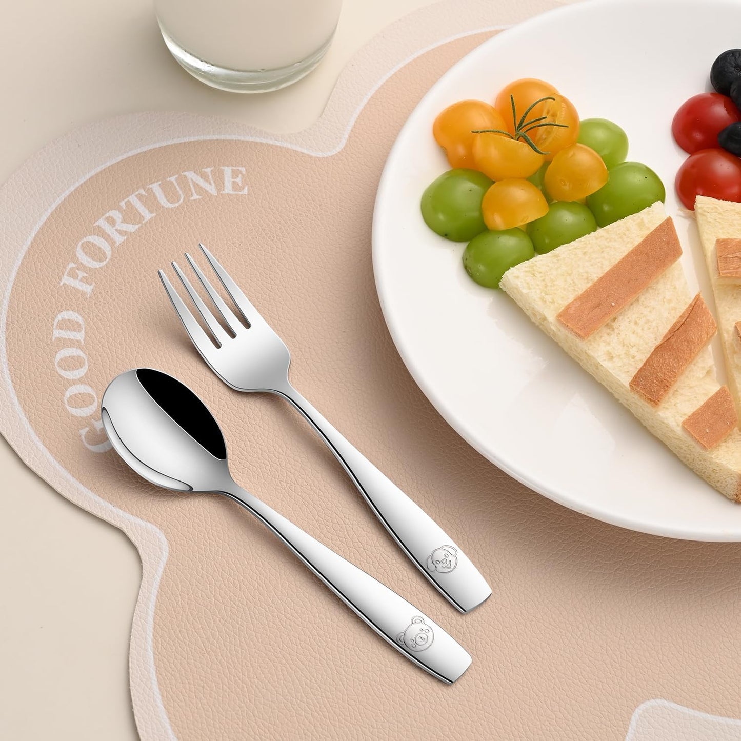 Toddler Eating Utensils Set,Set Of 12 Food Grade Stainless Steel Silverware Sets For Kids,Dishwasher Safe Children Small Metal Spoons And Forks Flatware Sets