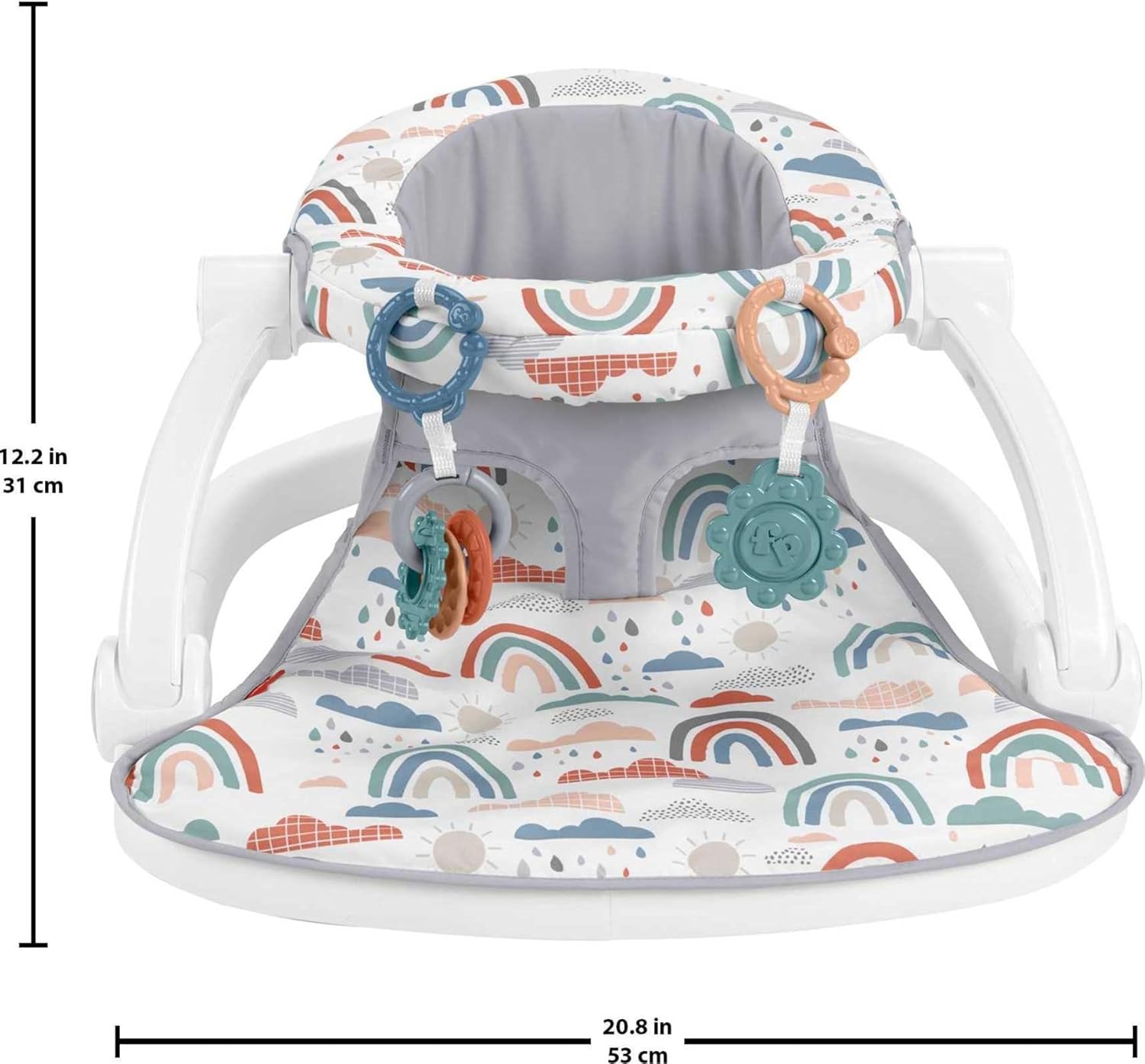 Fisher-Price Portable Baby Chair Sit-Me-Up Floor Seat with Development