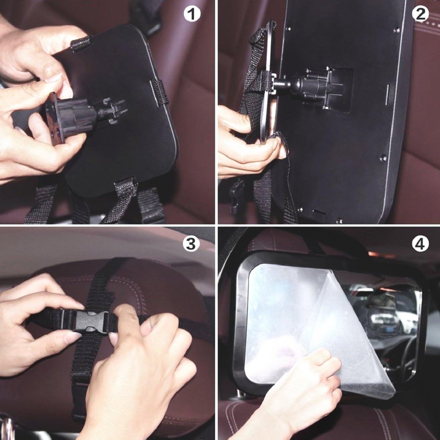 Baby Car Mirror, DARVIQS Car Seat Mirror, Safely Monitor Infant Child 