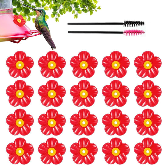 20 Pieces Hummingbird Feeders Replacement Flowers - Hummingbird Feeder