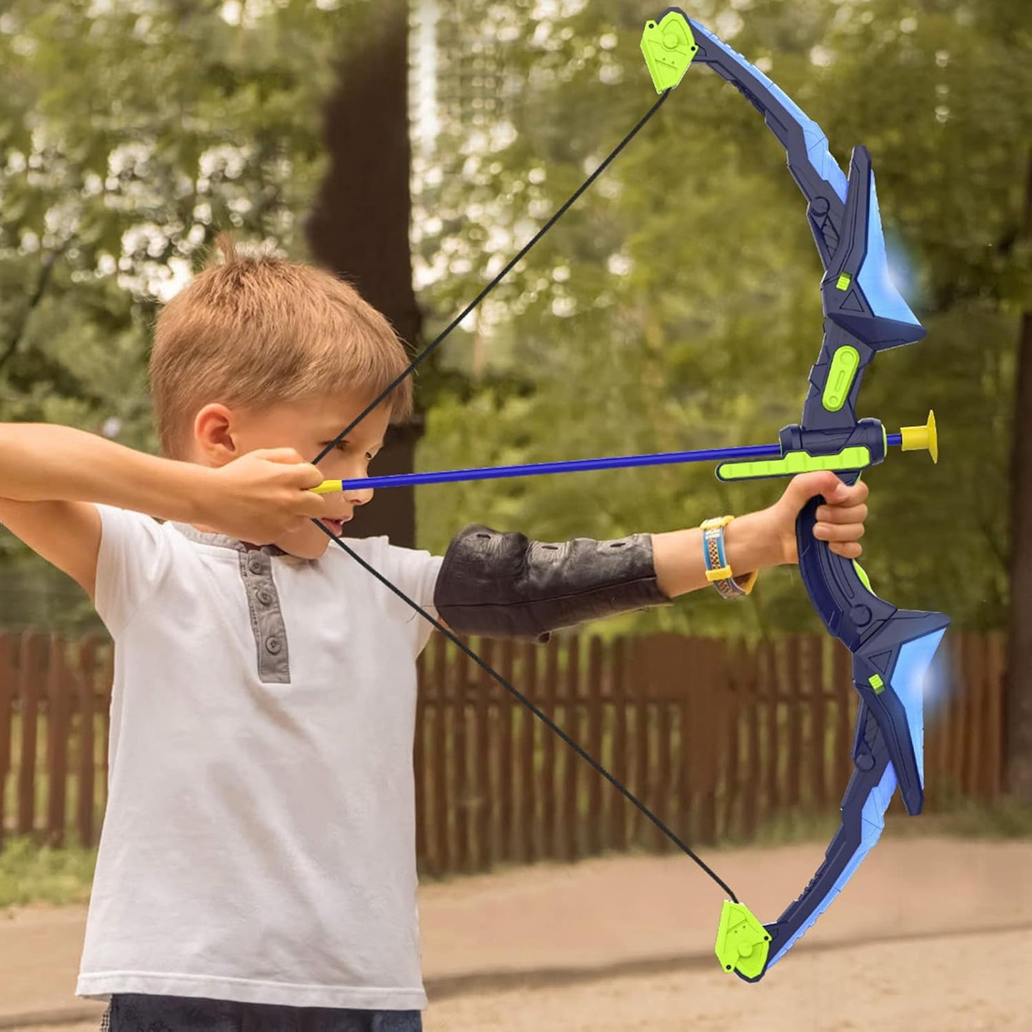 2 Pack Bow and Arrow Set for Kids, Light Up Archery Set with 14 Suctio