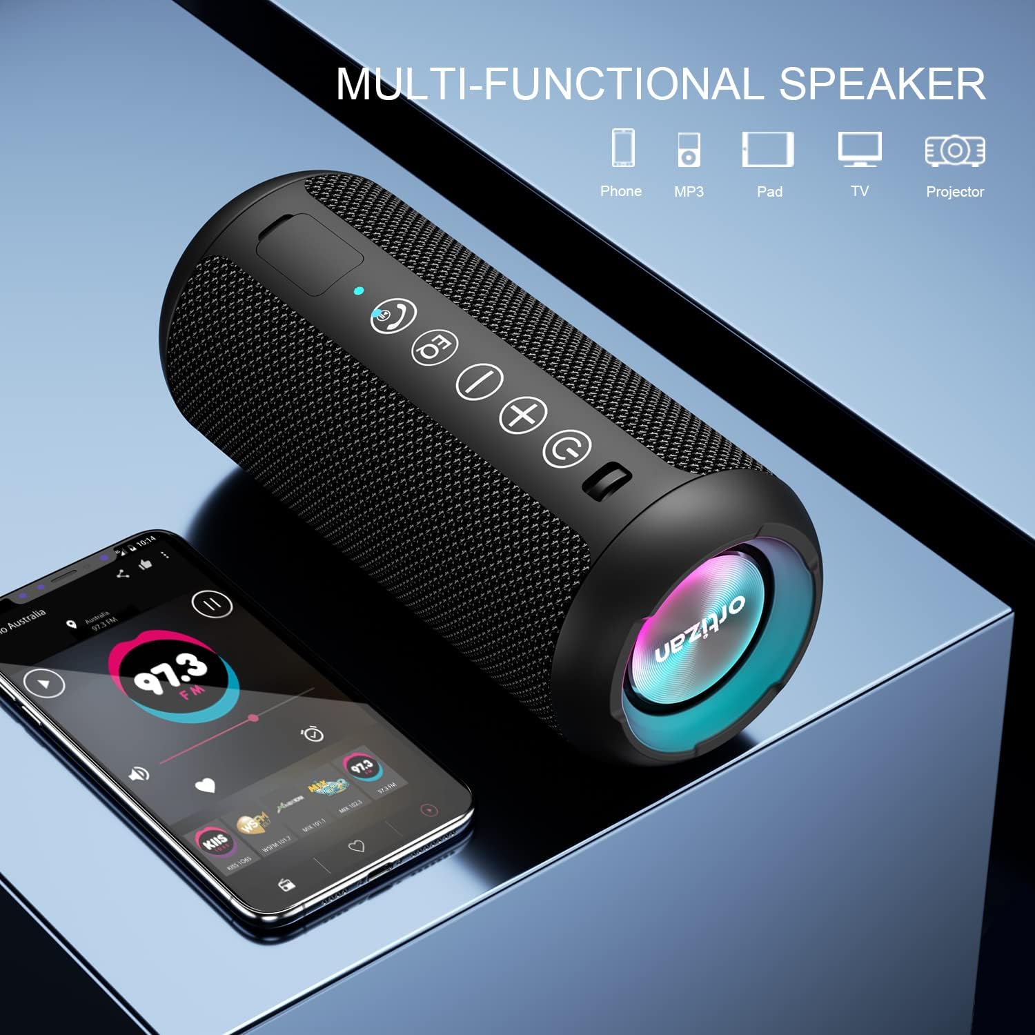 Ortizan Portable Bluetooth Speaker (1nd Gen), IPX7 Waterproof, Wireles