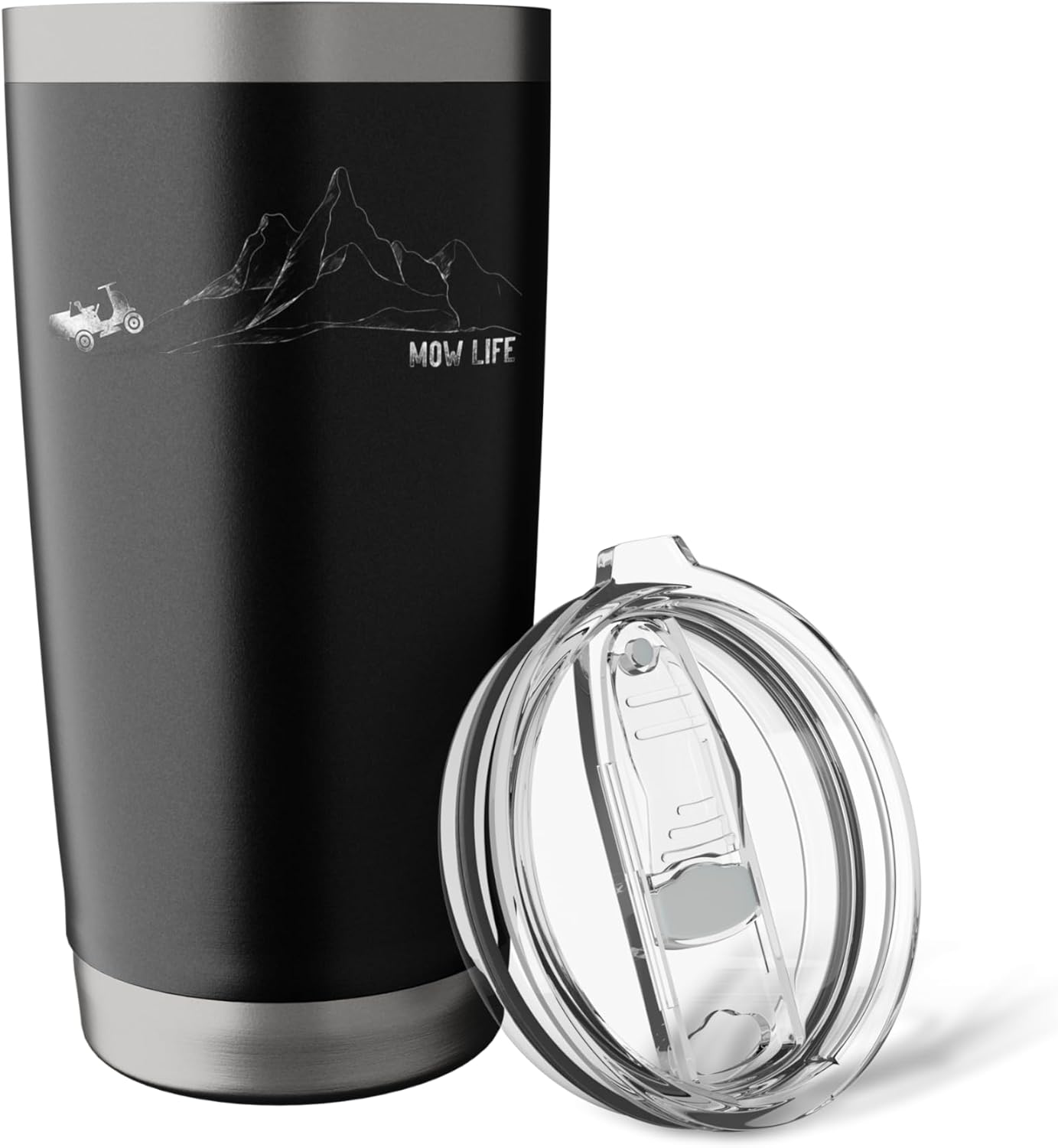 Lawn Mower Mowing Dad Father Landscaper Tractor Mow Life Stainless Steel Insulated Tumbler