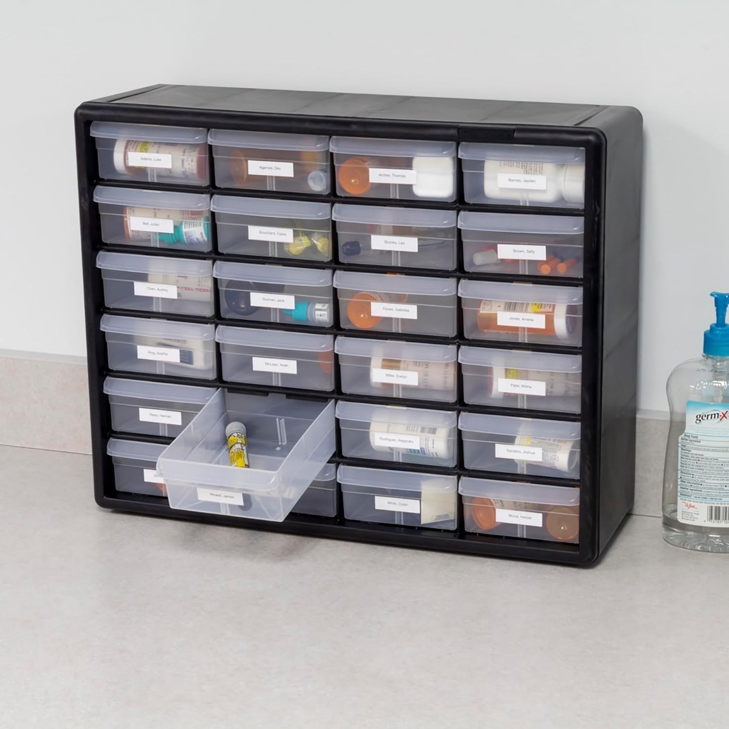 Akro-Mils 24-Drawer Plastic Drawer Storage Cabinet for Garage Organiza