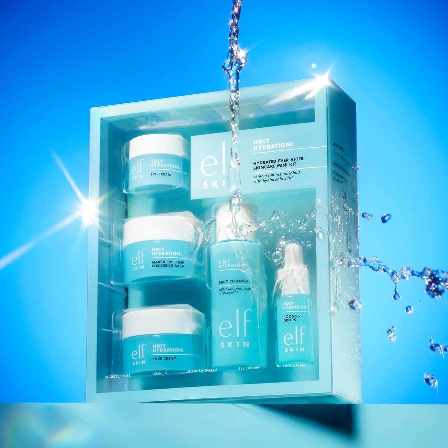 e.l.f. SKIN Holy Hydration! Hydrated Ever After Skincare Mini Kit, Cle