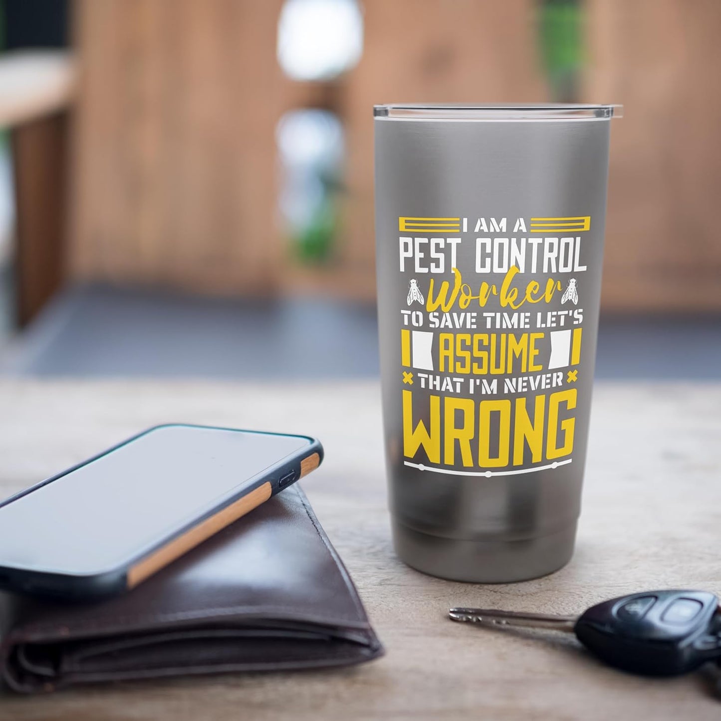 I Am A Pest Control Worker To Save Time, Pest Controller Stainless Steel Insulated Tumbler