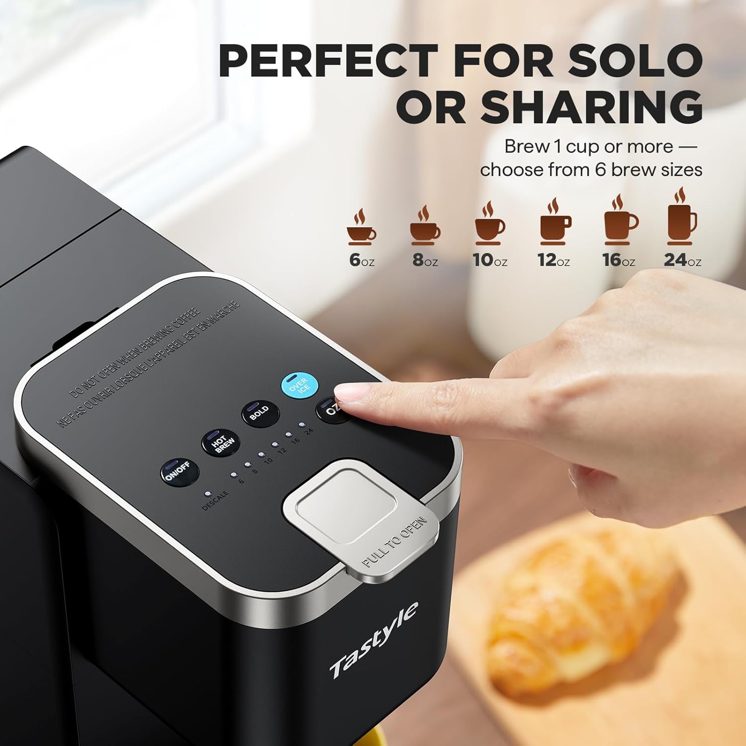 Single Serve Coffee Maker, Iced and Hot Coffee Machine for K Cup & Gro