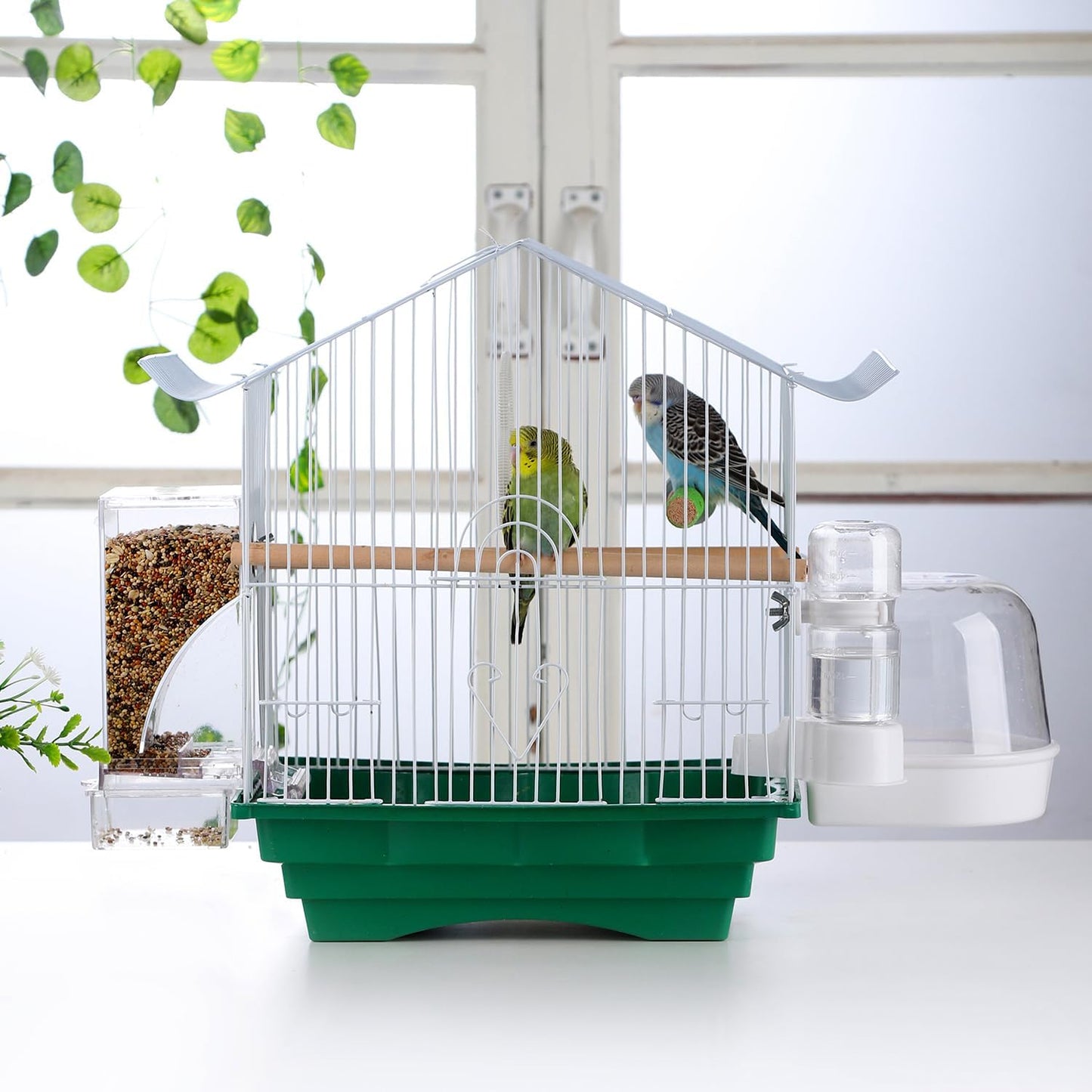 IBWell Set of 3 Automatic Bird Feeders and Waterers for Cage, No Mess 
