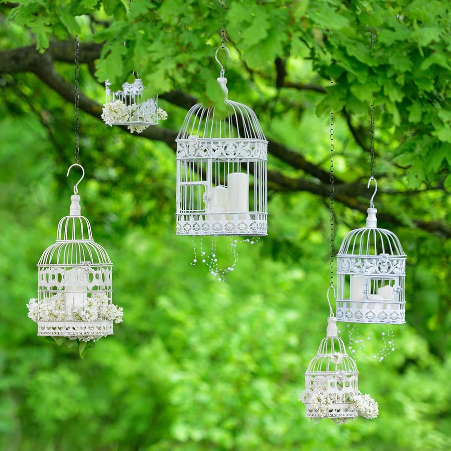 Black Hanging Plant Chains Kit, 20-Inch Adjustable Plant Hangers with Hooks and Clip for Hanging Baskets, Bird Feeders, Wind Chimes, Planters and Porch Signs 8Pack