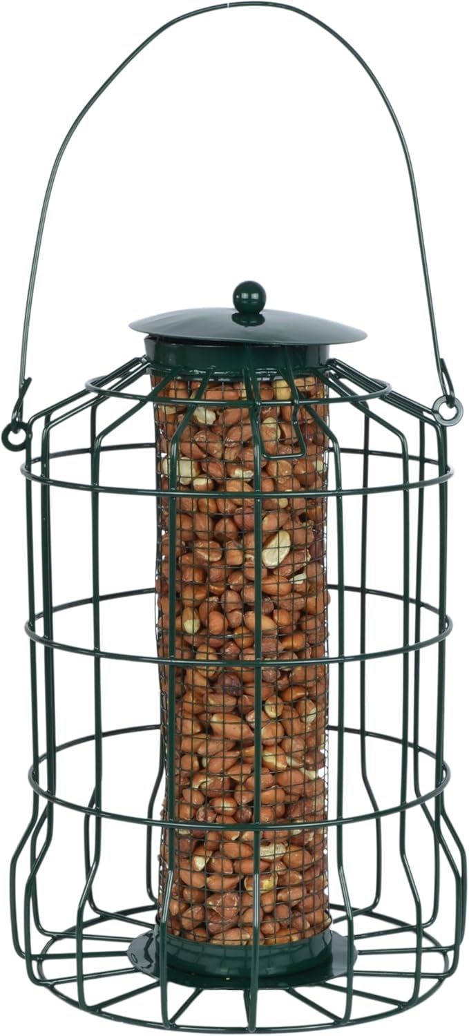 Supa Wild Bird Caged Peanut Feeder, Deters Squirrels and Larger Birds Such As Doves & Pigeons.