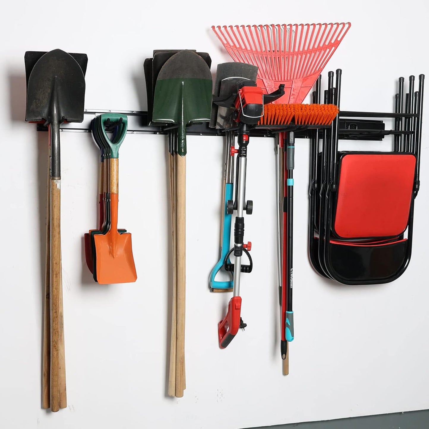 Wallmaster Garage Storage Organization Wall Mount, Garden Tool Rack Or