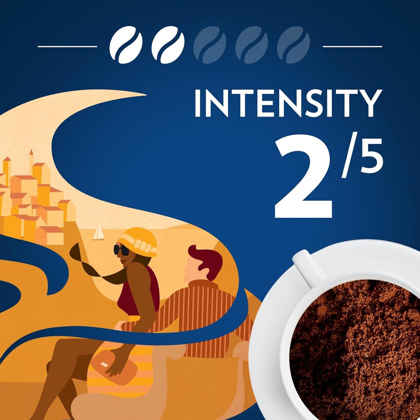 Lavazza Costiera Gran Aroma Ground Coffee 12oz Bag, Light Roast, Smooth and Aromatic Taste, Intensity 2/5, 100% Arabica, Ideal for Drip Brewers, (Pack of 1) - Package May Vary