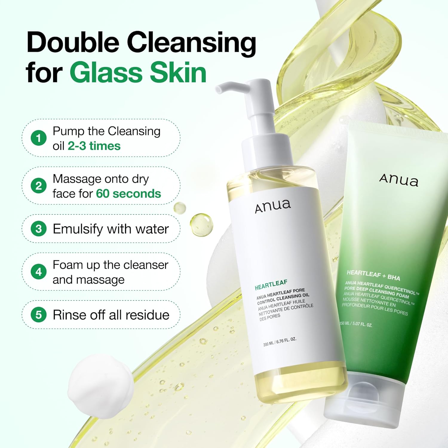 Anua Heartleaf Pore Control Cleansing Oil, Pore Cleanser, Sebum Care, 