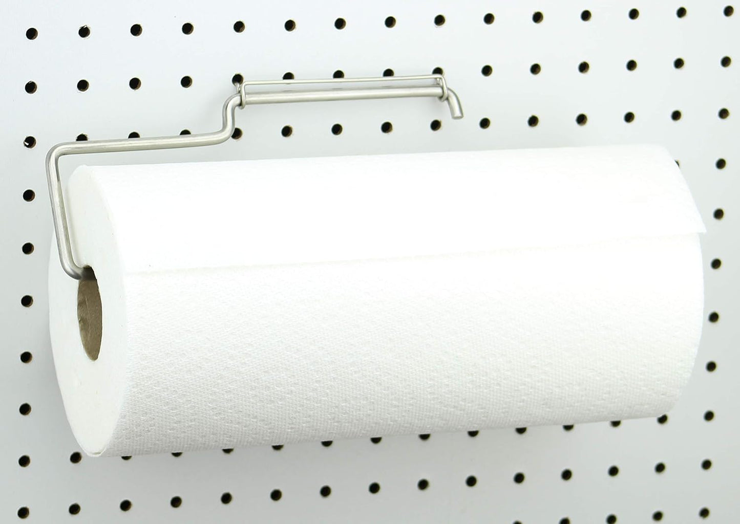 RightArrange One-Handed Tear Pegboard Paper Towel Holder - Stainless S