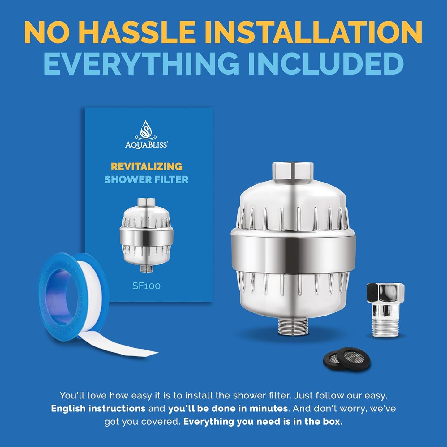 AquaBliss High Output Revitalizing Shower Filter - Reduces Dry Itchy S