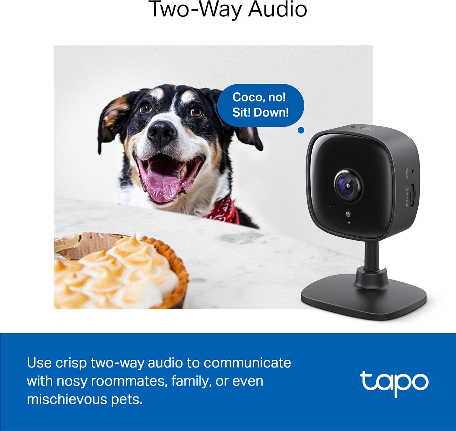 Tapo 1080P Indoor Wired Security Camera - Works as a Baby Monitor & Pe