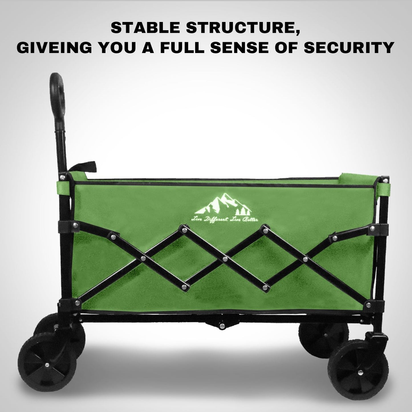Collapsible Wagon 352LBS Capacity, Foldable Large Wagons Carts, Heavy 