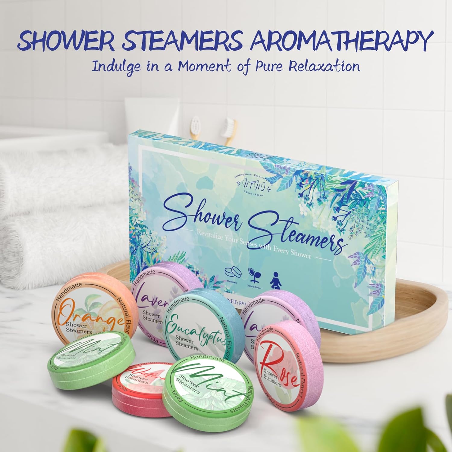 Shower Steamers Aromatherapy 8 Pack - Gifts for Women, Shower Bombs wi