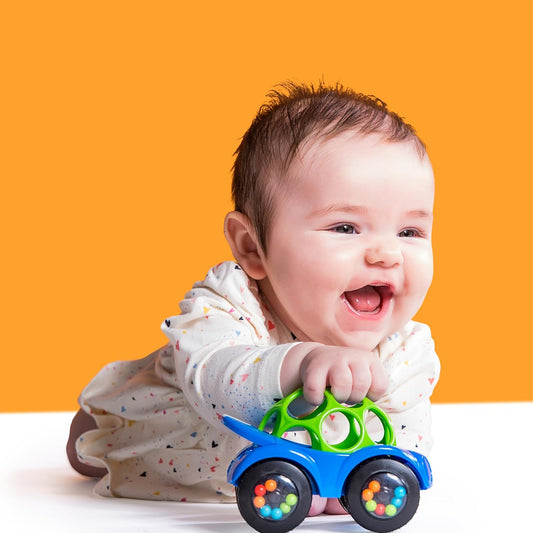 Bright Starts Oball Easy Grasp Rattle & Roll Toy Sports Car BPA-Free I