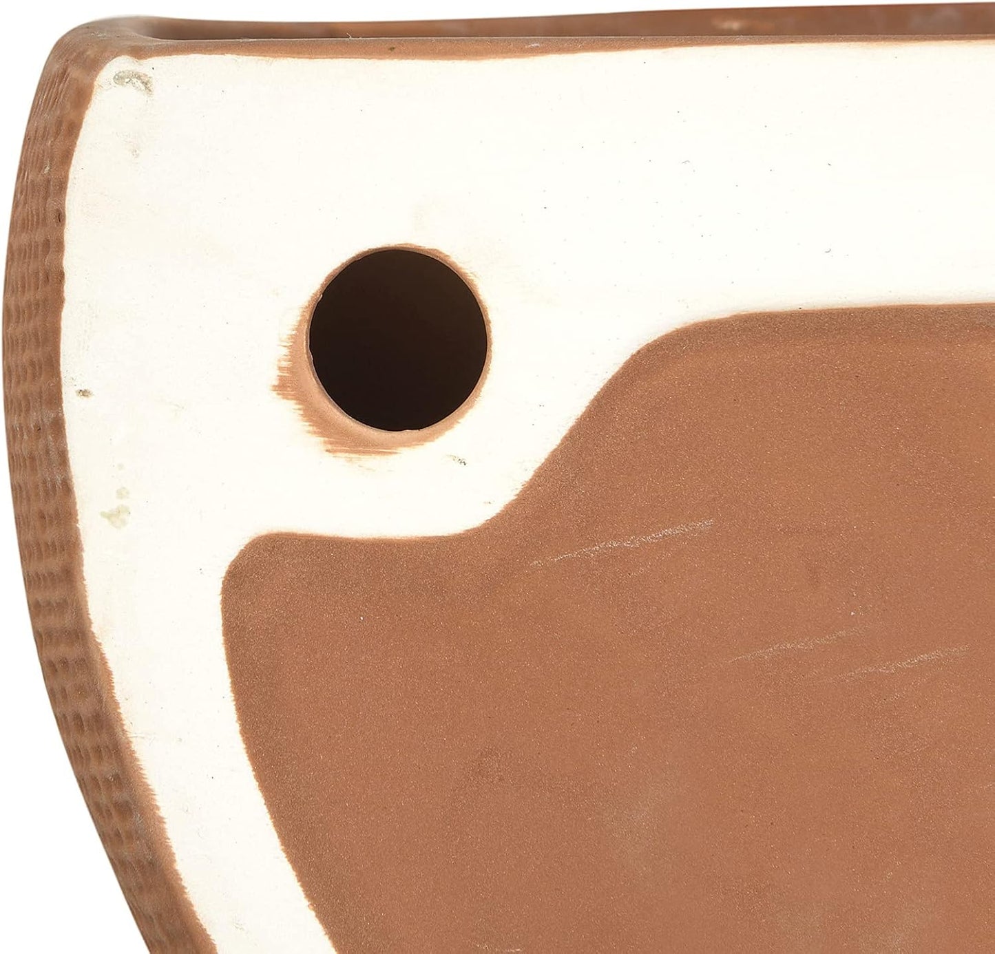 Main + Mesa Modern Boho Stoneware Wall Mount Planters, Terracotta, Set of 2 Sizes