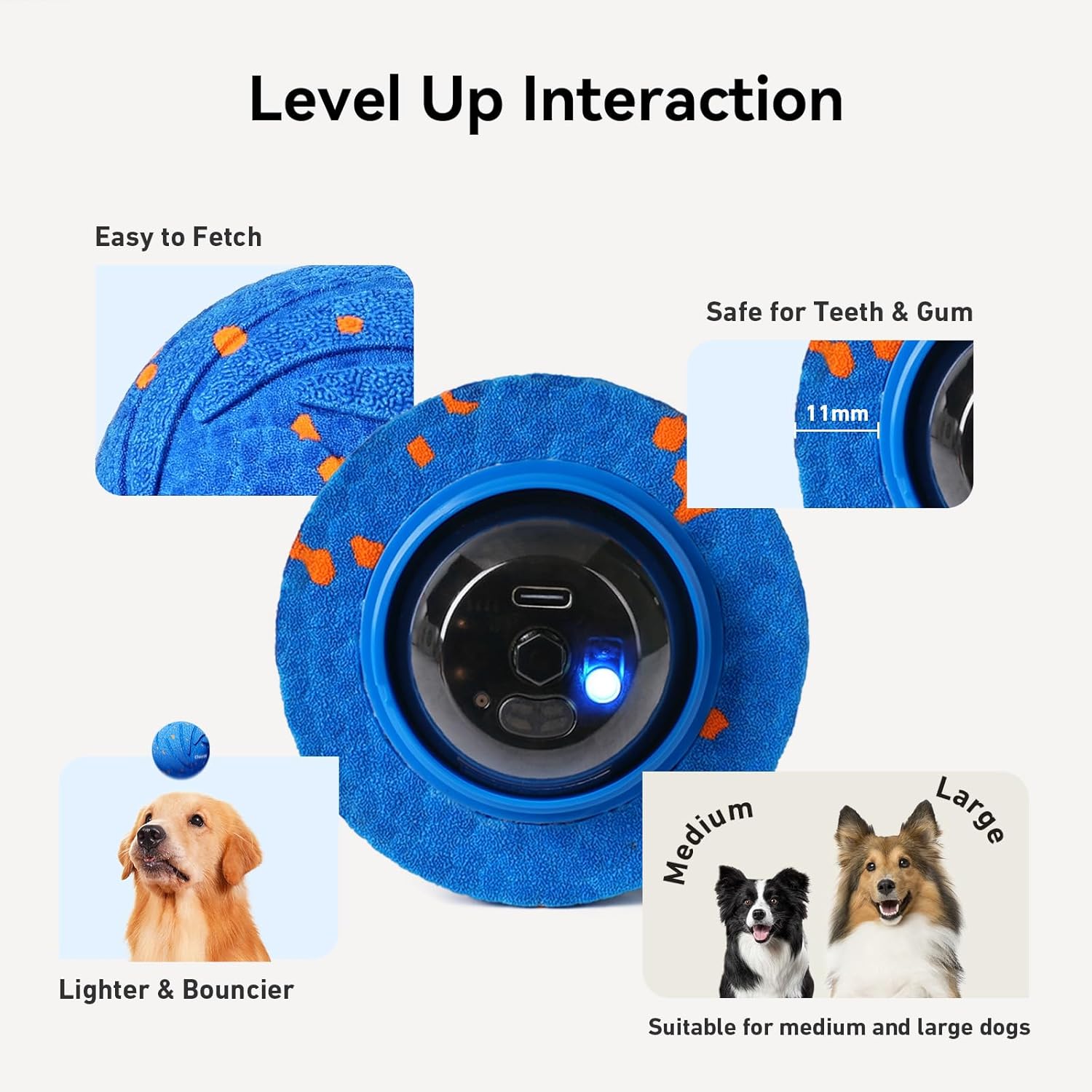 Cheerble Smart Interactive Dog Toy, Wicked Ball AIR, Automatic Moving,