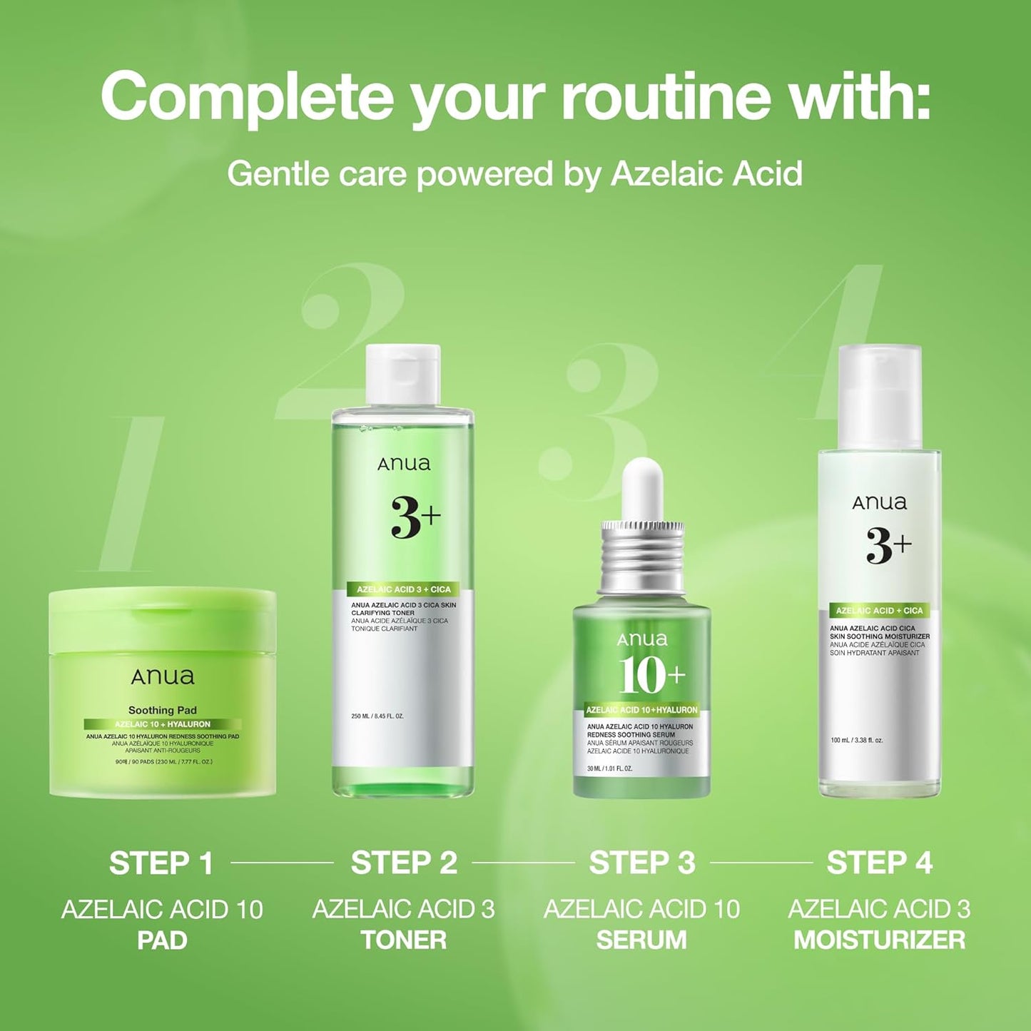 Anua Azelaic Acid 10 Hyaluron Redness Soothing Serum, Facial Serum for