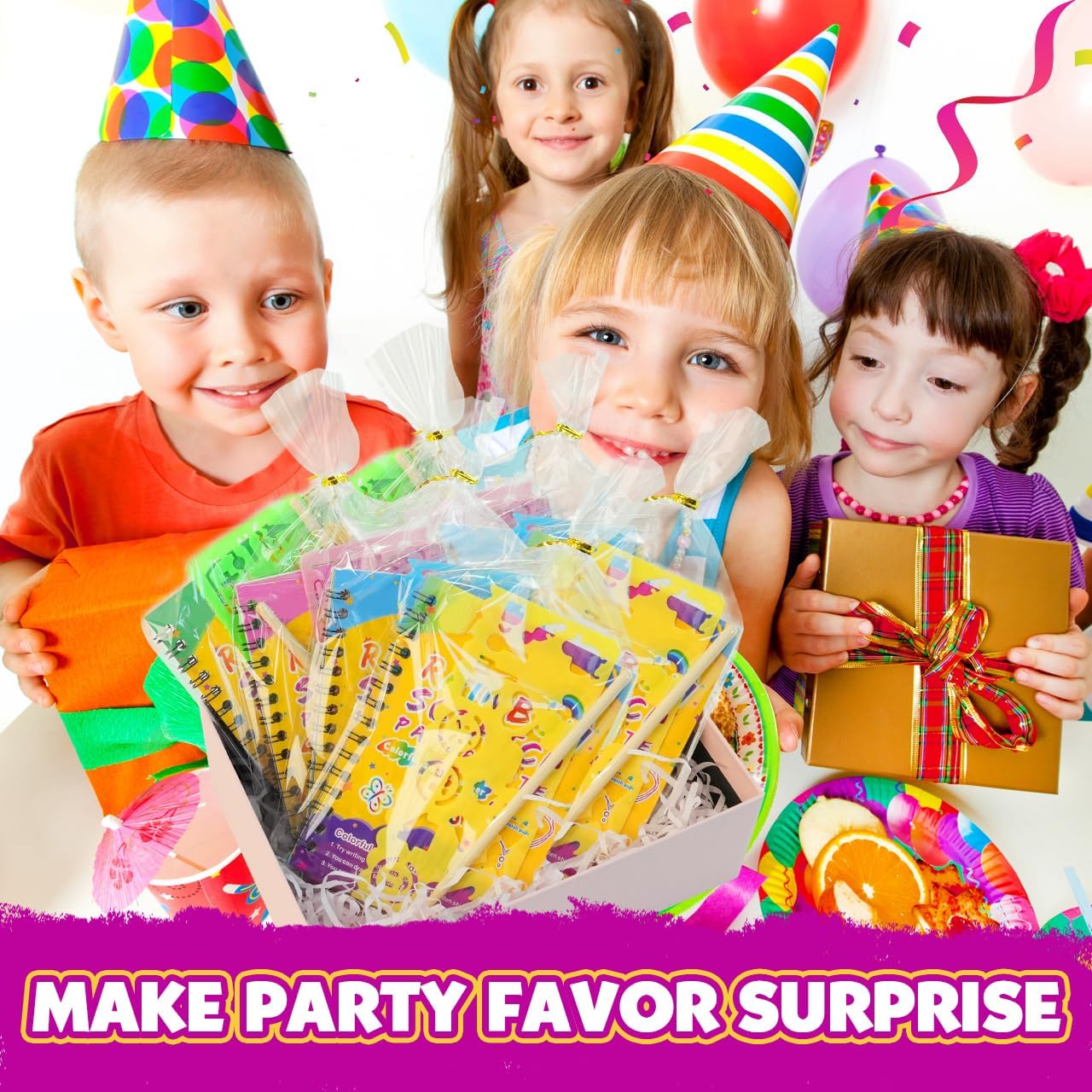Party Favors for Kids 4-8-12: 24 Pack Scratch Rainbow Art Crafts Noteb