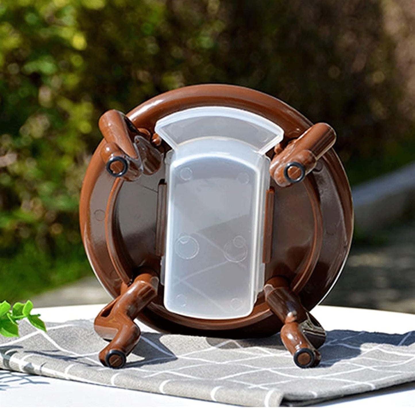 Wooden Vase Base Plastic Flower Pot Base Plant Stand for Indoor Outdoor Display Stands for Home Decor 3.5 Inches High Wooden Vase Stand (Size : Small)