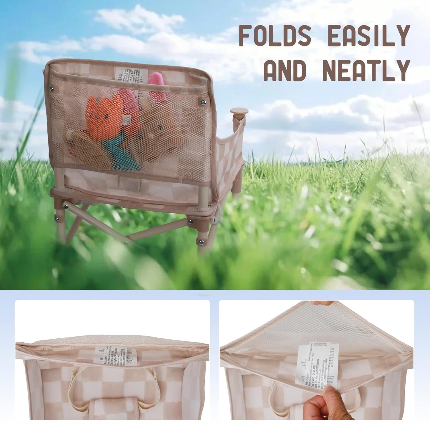 Tiny Marvels Portable 3-in-1 Baby Chair, Cozy Booster Seat, Baby Seat 