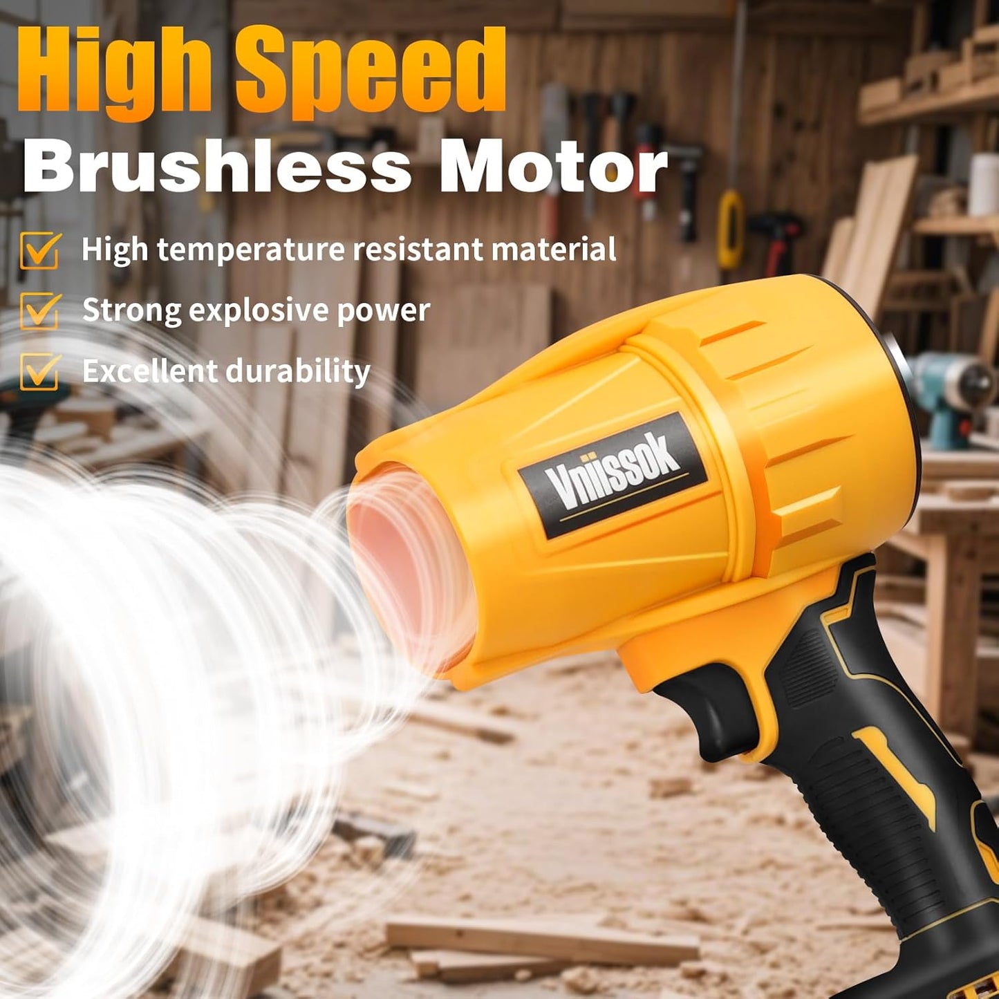 Electric Cordless Leaf Blower Dust Blower for DEWALT 20V Battery, High