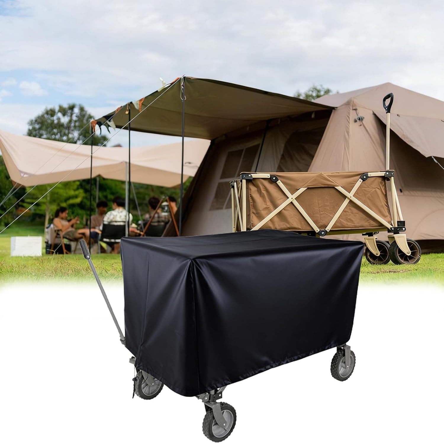NICENEEDED Waterproof Folding Wagon Protective Cover, 38.19 x 22.05 x 