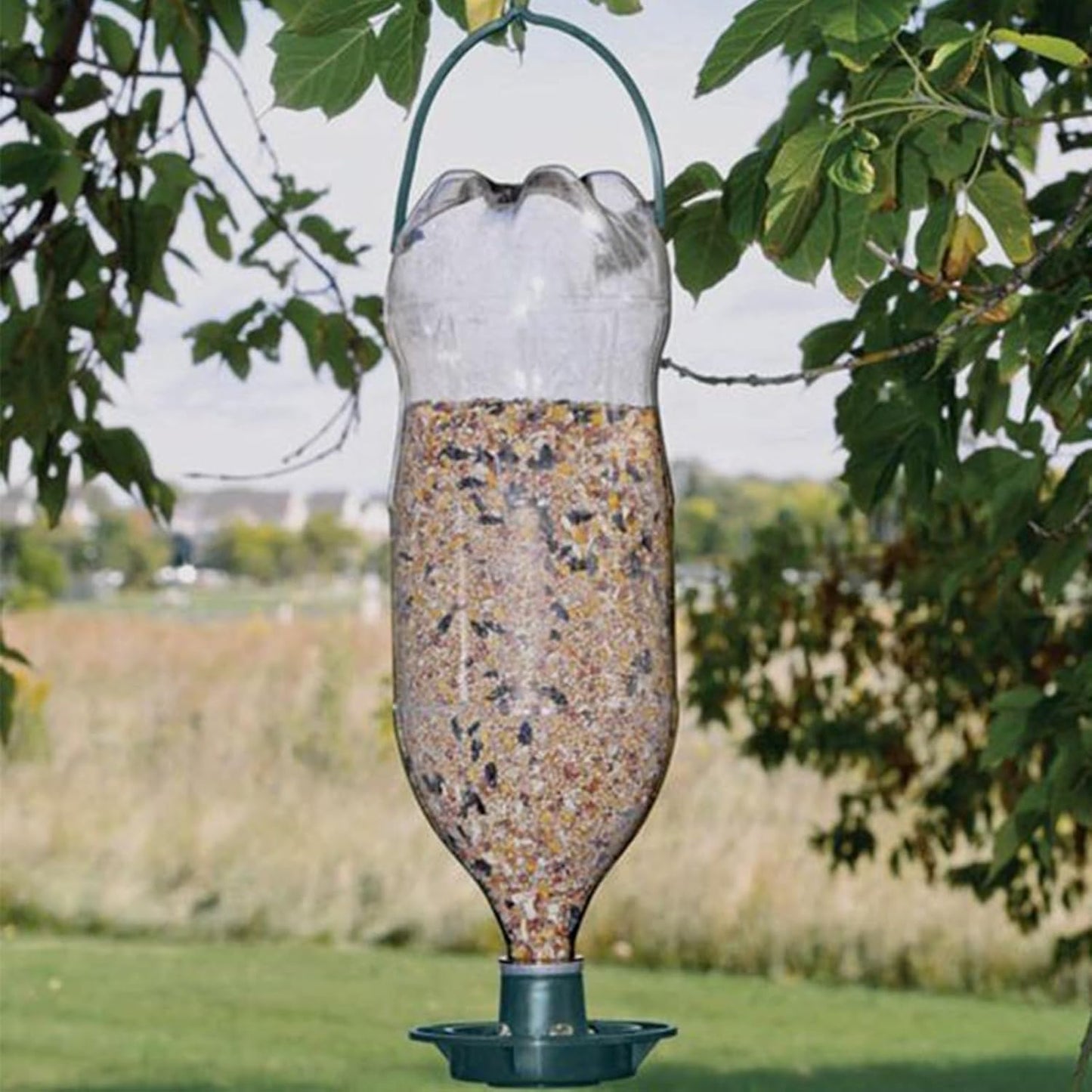 Outdoor Bird Feeder, Multifunctional Feeding Bowl, 8x6 Inches Hangable Dish with Water Container, Garden Bird Feeder, Lovebird Feeding Station with Sturdy Design, Parakeet Care for Backyard Patio