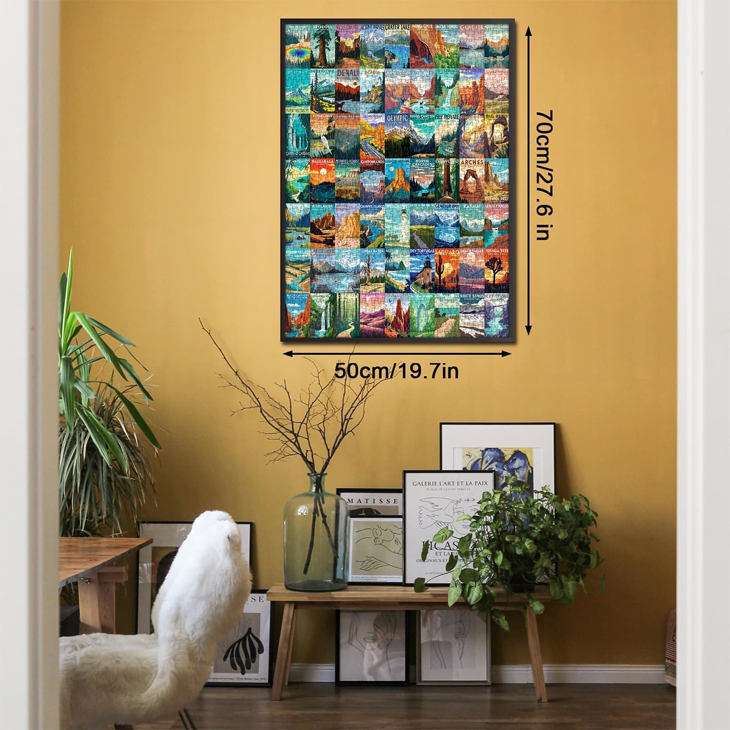 National Parks Puzzle for Adults 1000 Pieces, Travel Poster Landscape 