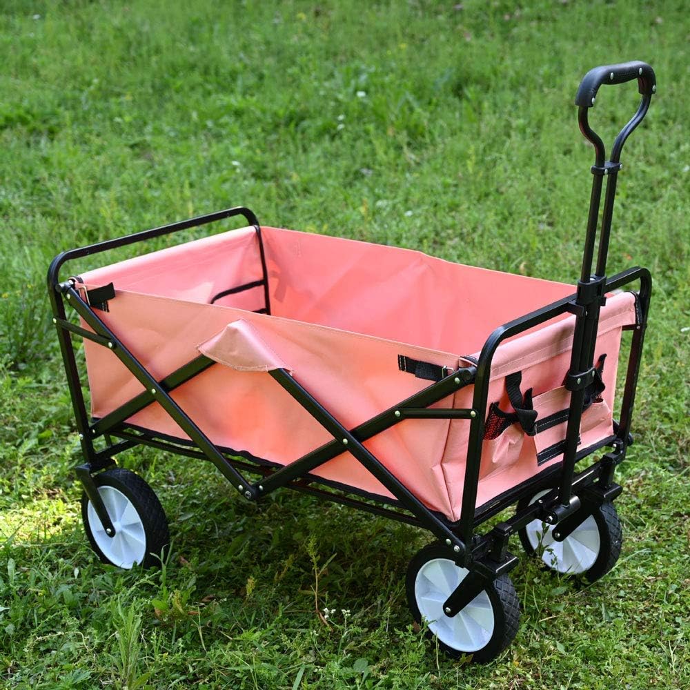 Folding Garden cart, Pull-Type Truck, Trolley, Folding Transport cart, Maximum 80 kg, for Garden, Camping, Beach, Fishing, Shopping (C) (F) (C)