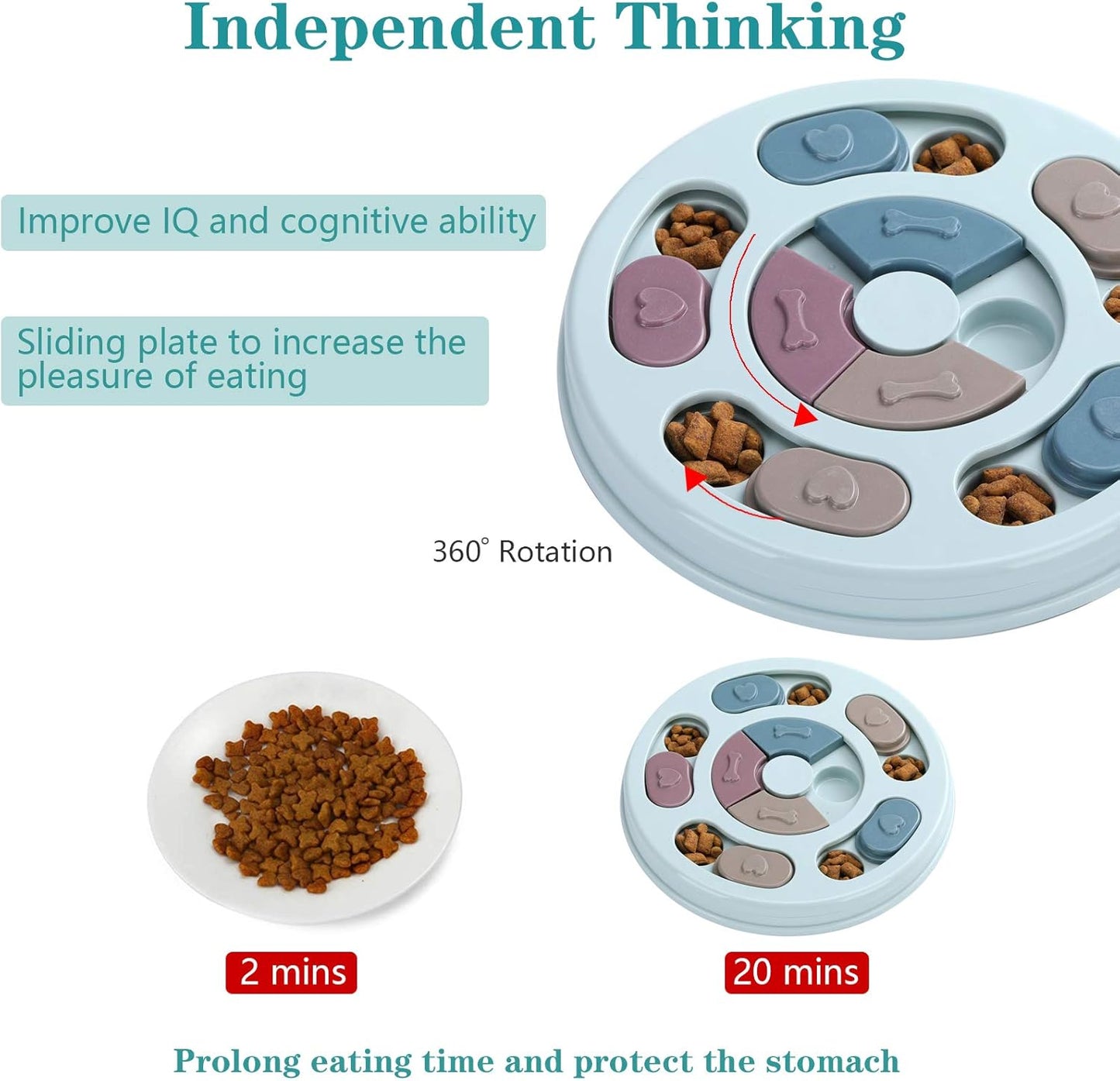 DR CATCH Dog Puzzle,Dogs Food Toys for IQ Training & Mental Enrichment
