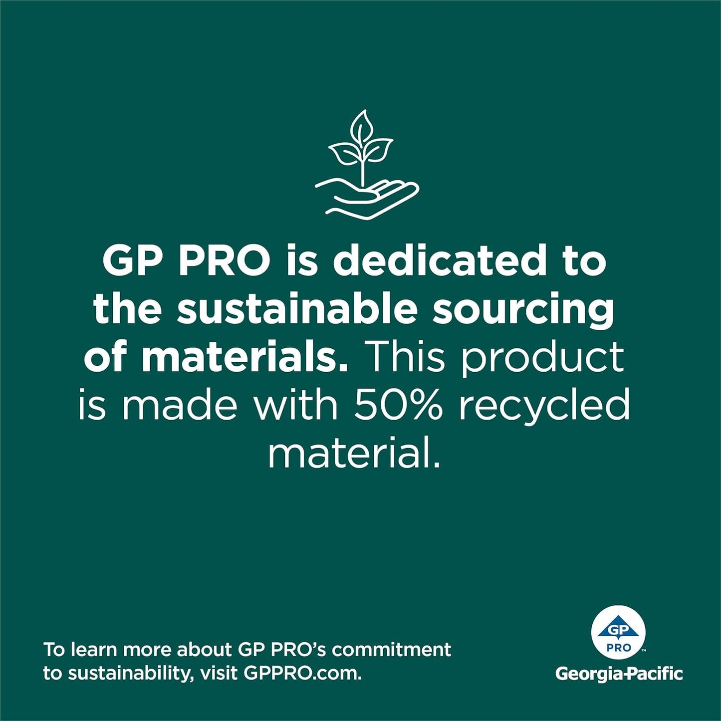 Georgia-Pacific Blue Basic Recycled Paper Towel Rolls by PRO, White, 26601, 800 Feet Per Roll, 6 Rolls Per Case