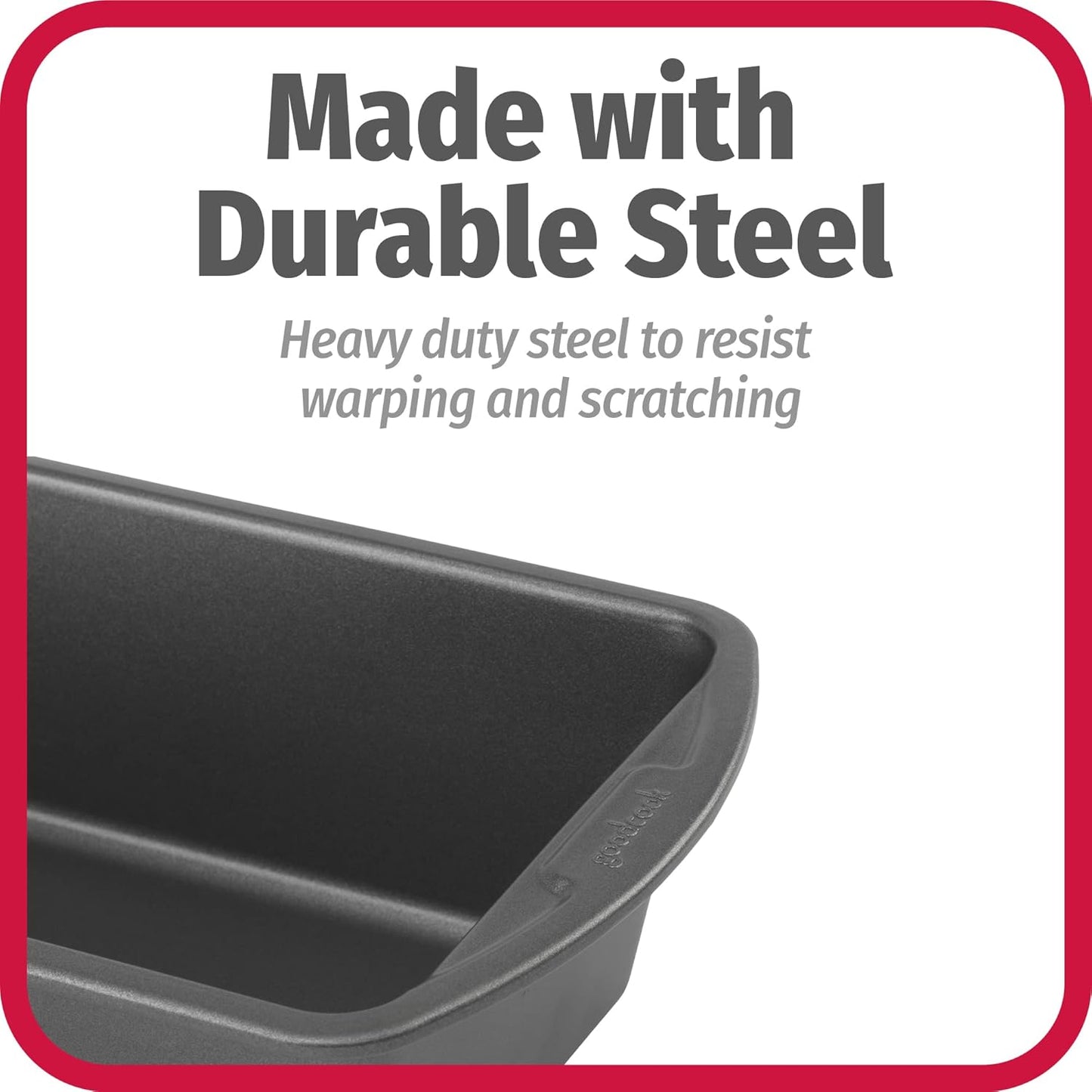 GoodCook Set of 2 Extra Large 13" x 5" Nonstick Steel Bread Loaf Pans,