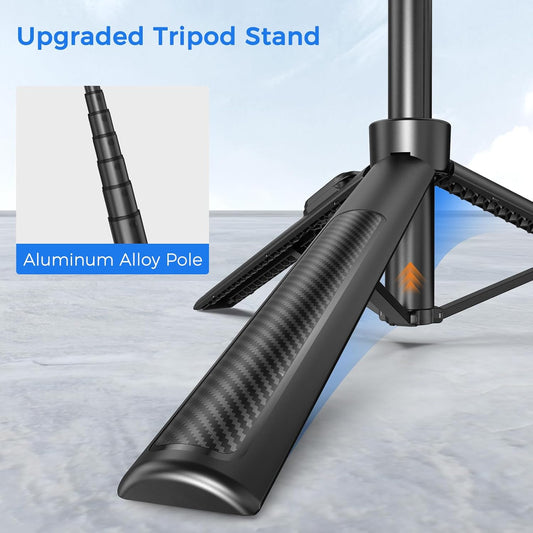 Selfie Stick Travel Tripod for Cell Phone with Remote Control and Phon