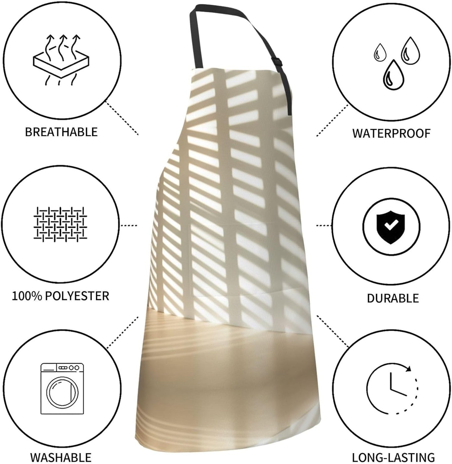 Stripe Don't Kill My Vibe print Waterproof apron with pocket adjustable cooking apron for adult kitchen bibs to bake