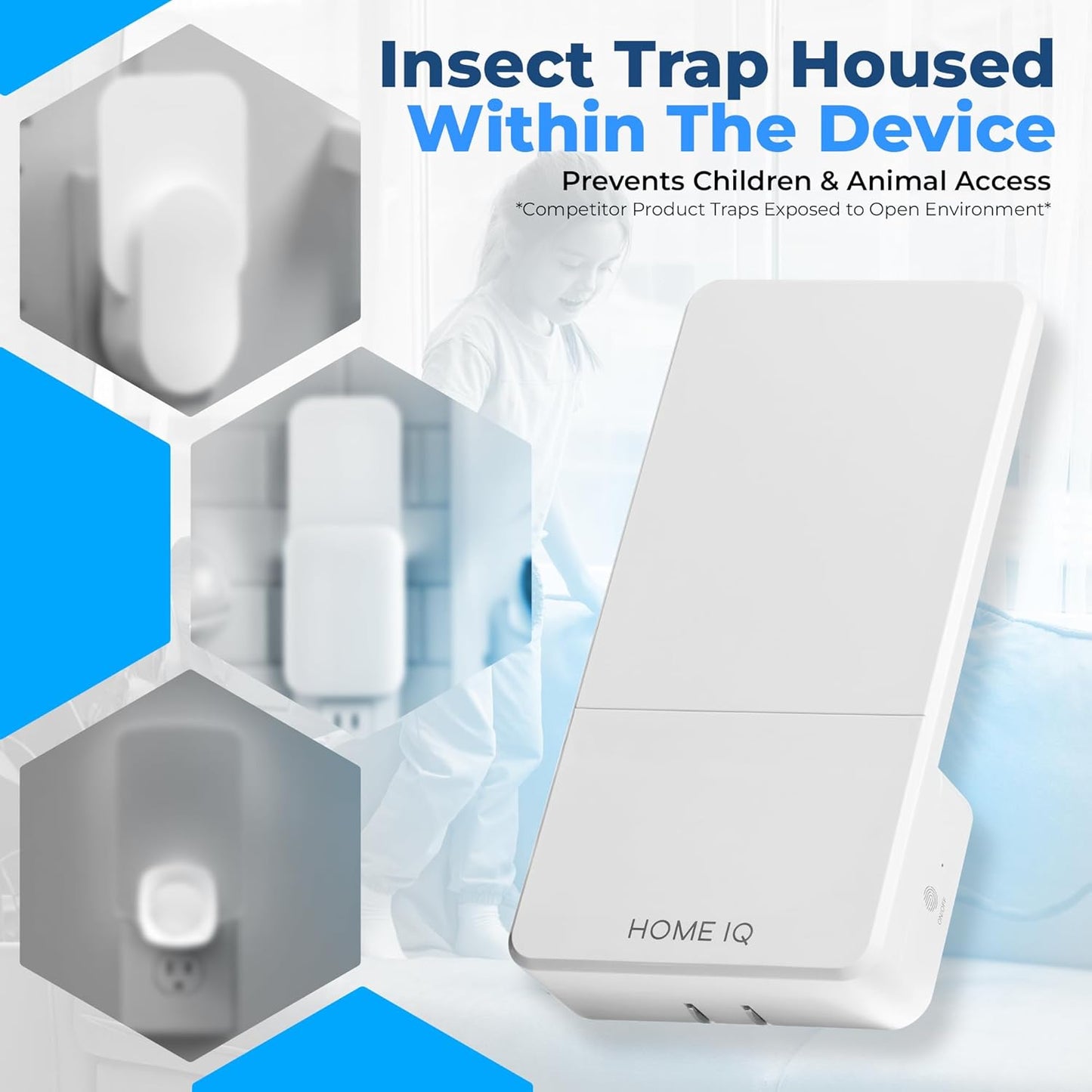 Indoor UV Flying Insect Trap and Night Light. LED Powered Pest Control