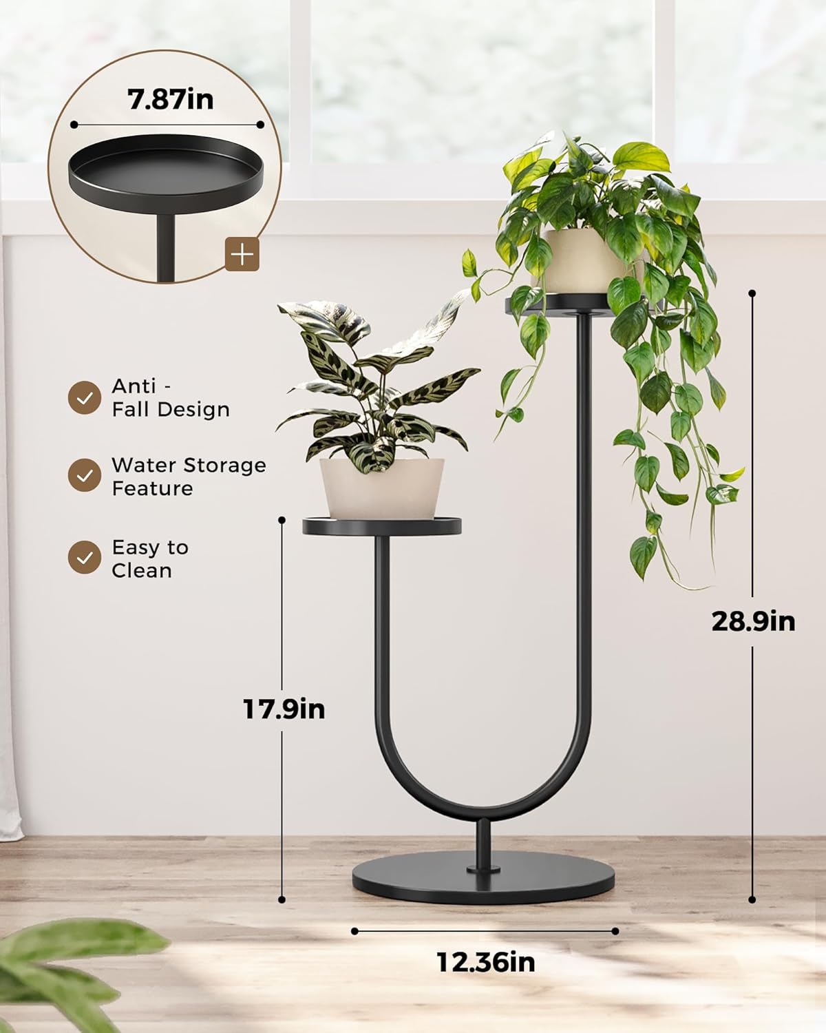 Bamworld Outdoor Plant Stand Metal Plant Stand Indoor Corner Plant Sta