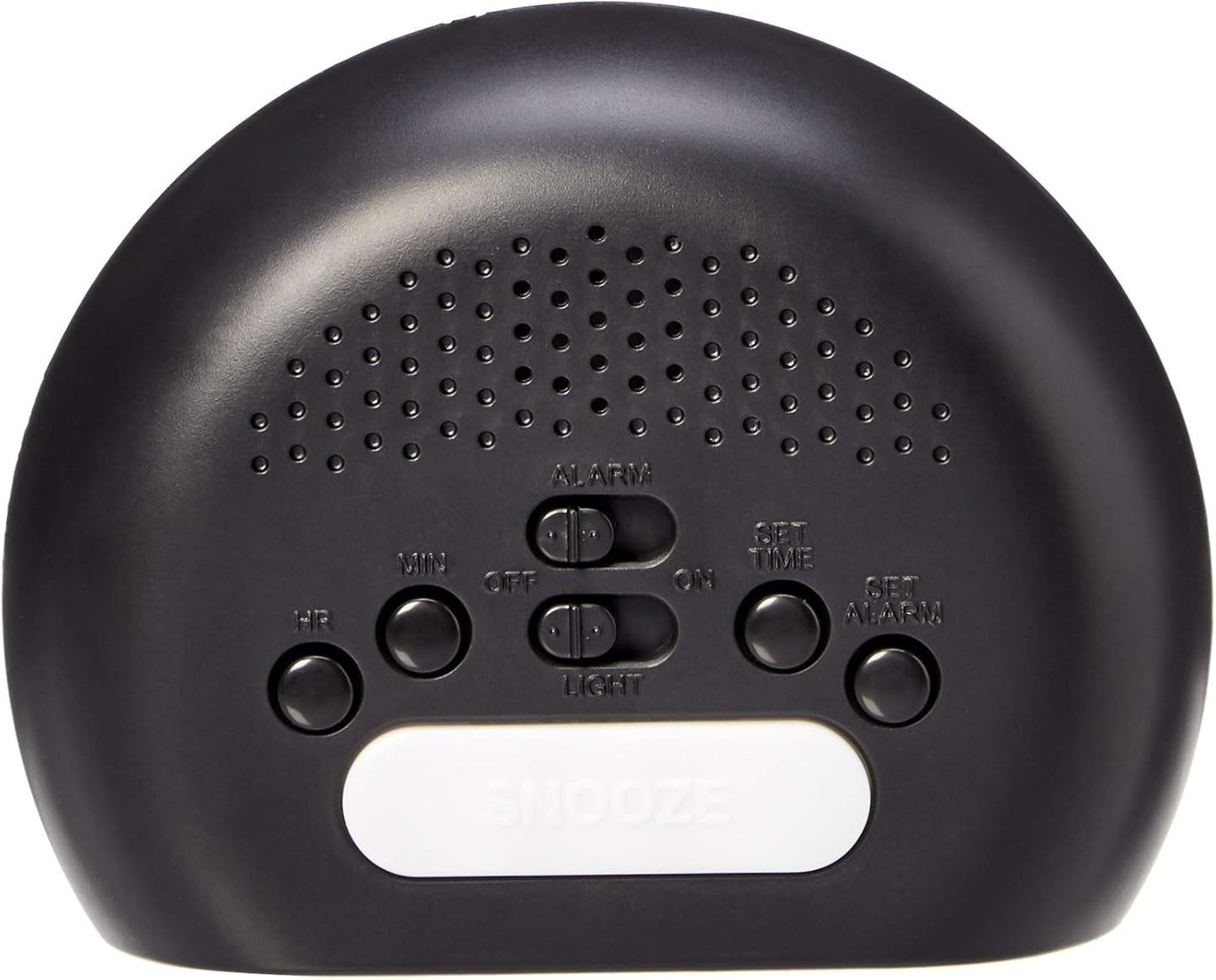 Amazon Basics Small Digital Oval Alarm Clock with LED Display, Nightli