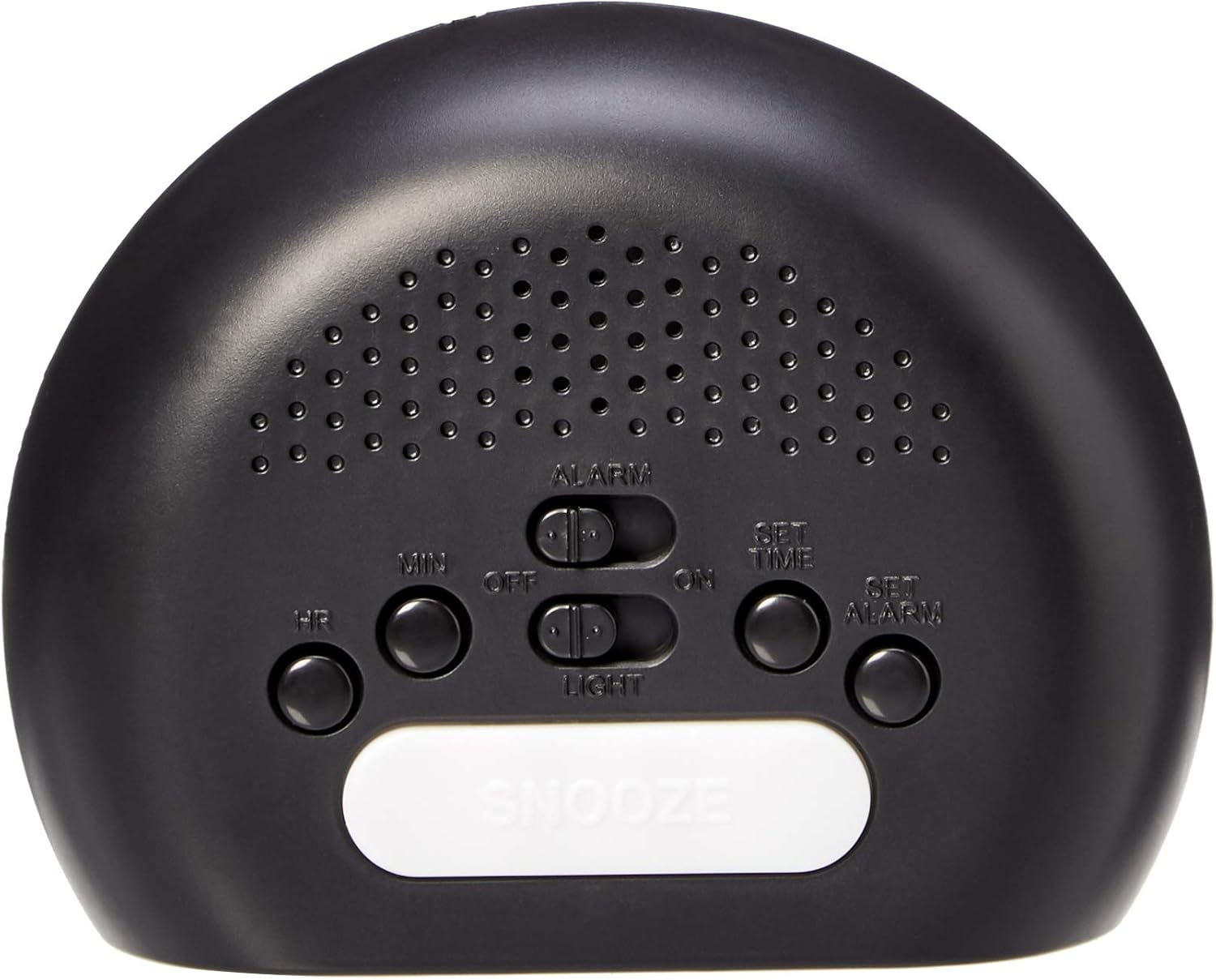Amazon Basics Small Digital Oval Alarm Clock with LED Display, Nightli