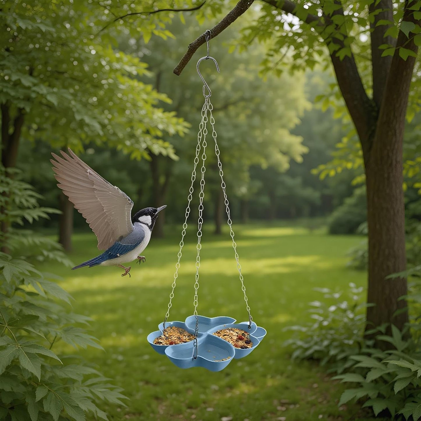 Bird Feeders for Outdoors - Petals Shape Bird Water Tray,Garden Hummingbird Food Bowl | for Fence Porch Patio Outdoor Garden Backyard Apartment Balcony
