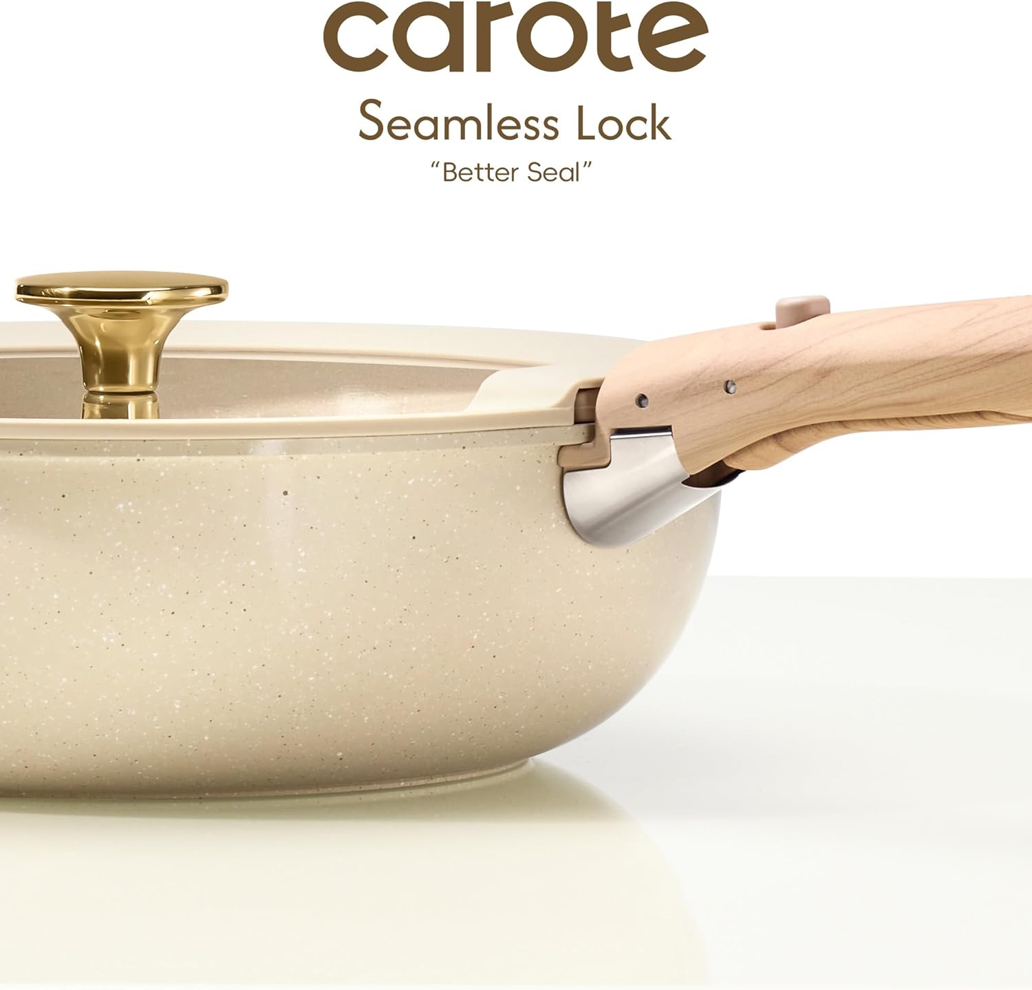 CAROTE 25PCS Ceramic Cookware Set, Pots and Pans set Non Stick, RV Kit