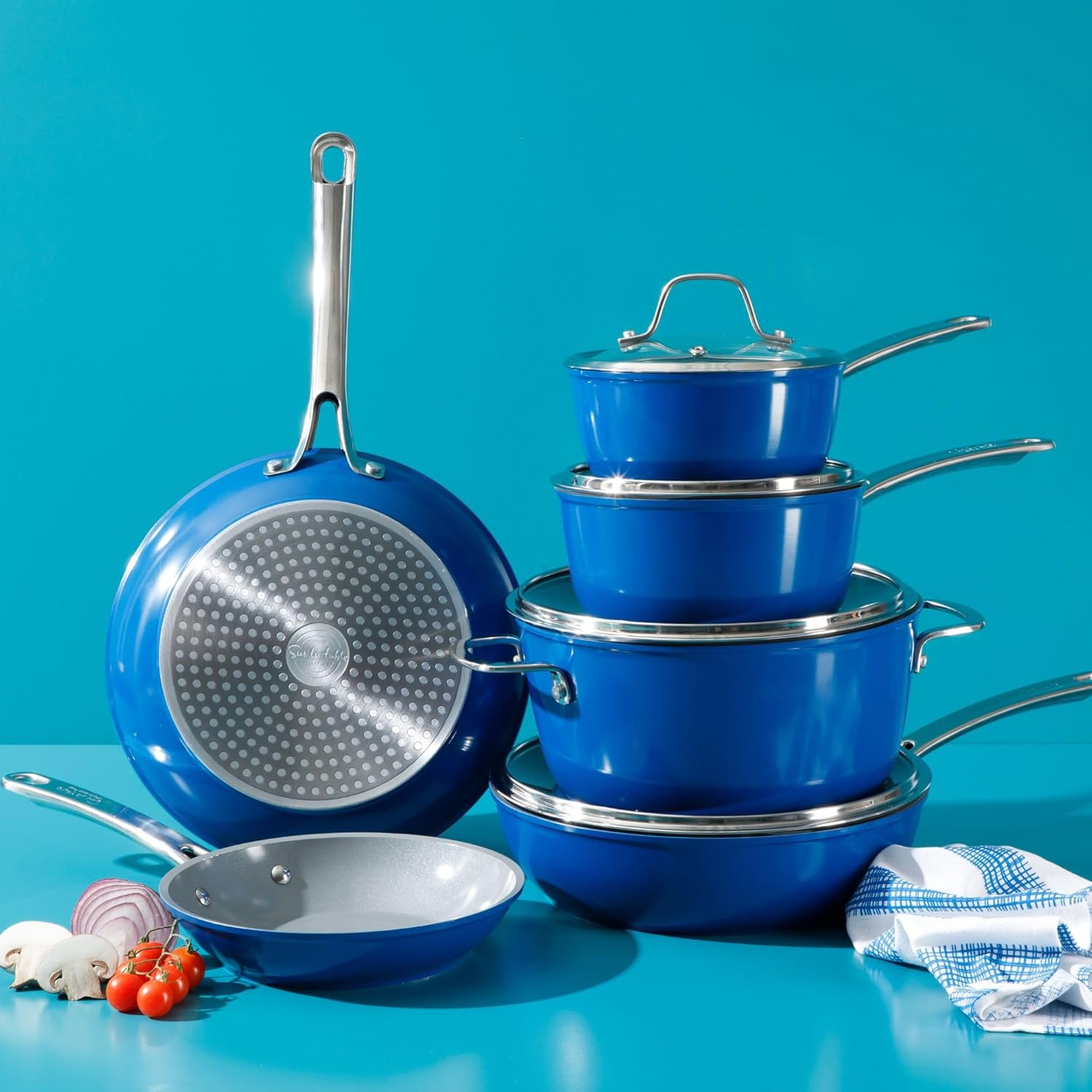 Sur La Table Kitchen Essentials 10 Piece PFA Free Titanium Ceramic Non