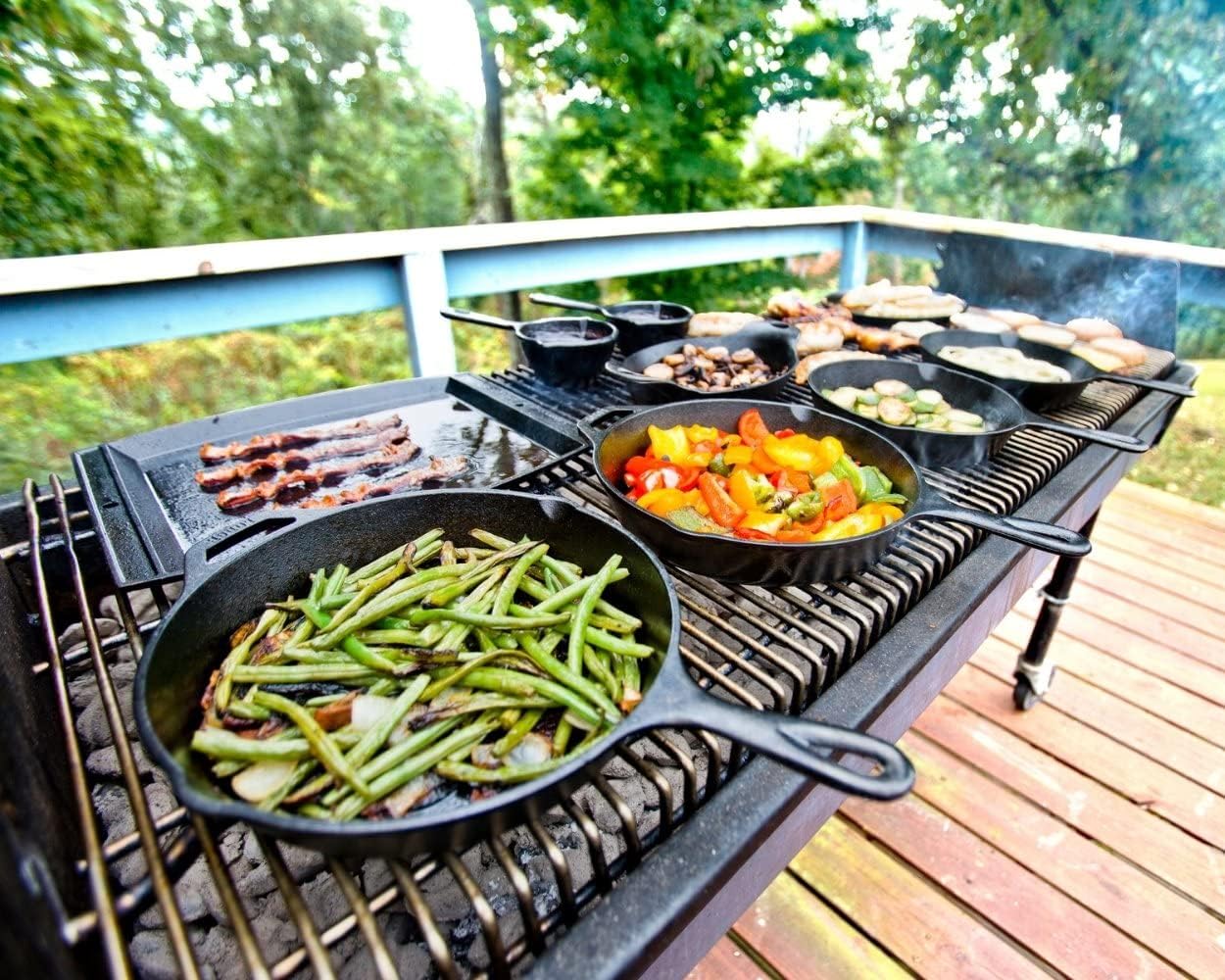 Lodge Seasoned Cast Iron Skillet - Quality Frying Pan for the Stove, O