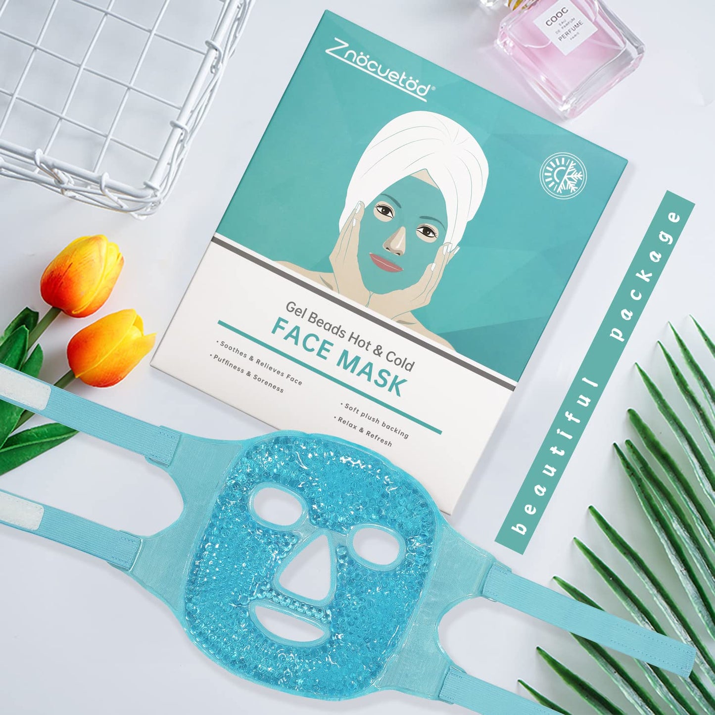 Cold Face Eye Mask Ice Pack Reduce Facial Puff, Dark Circles, Gel Hot 