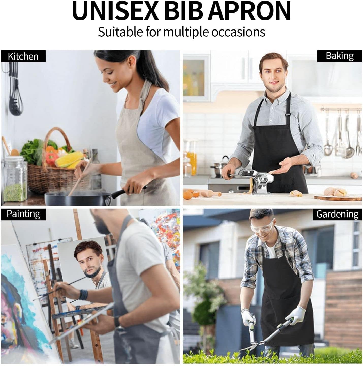 Wild Deer print Waterproof chef's apron with pocket apron for kitchen 