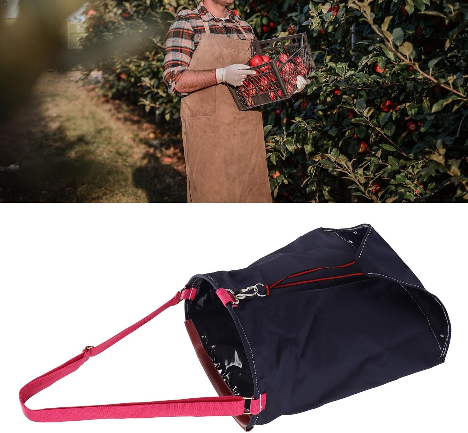Fruit Picking Harvest Bag Garden Apron for Orchard Farm Vegetable Outd